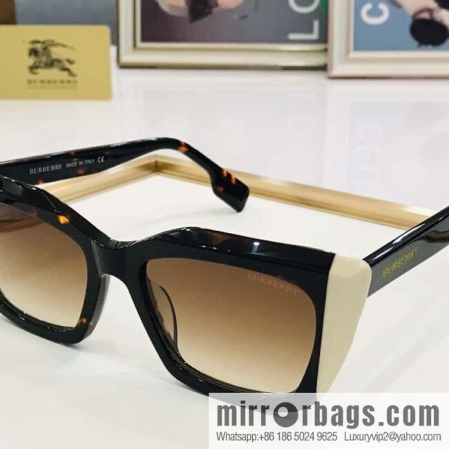 Burberry color matching plate frame unisex sunglasses