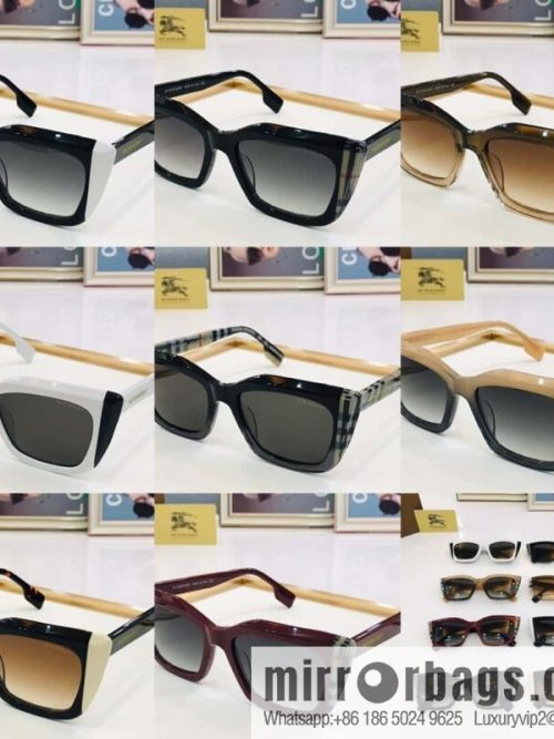 Burberry color matching plate frame unisex sunglasses