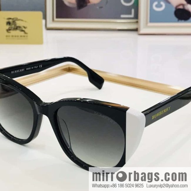 Burberry color matching plate frame unisex sunglasses - Image 4