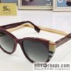 Burberry color matching plate frame unisex sunglasses
