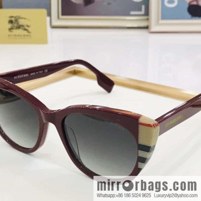 Burberry color matching plate frame unisex sunglasses - Image 6