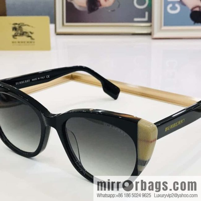 Burberry color matching plate frame unisex sunglasses - Image 8