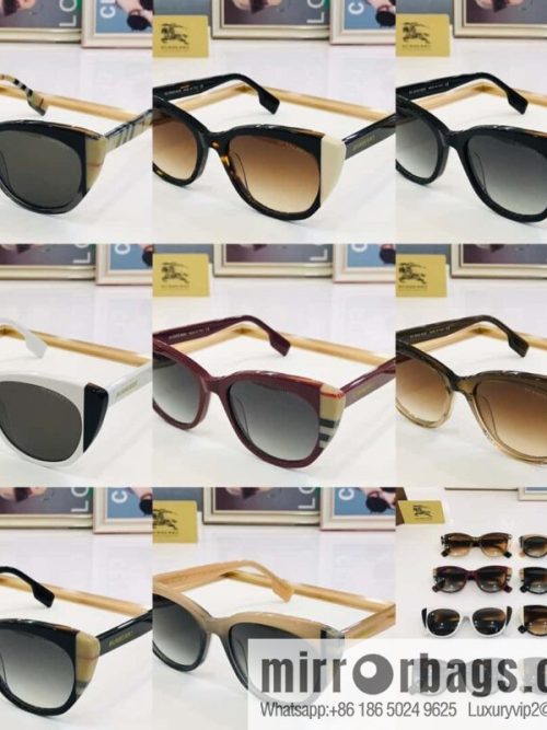 Burberry color matching plate frame unisex sunglasses