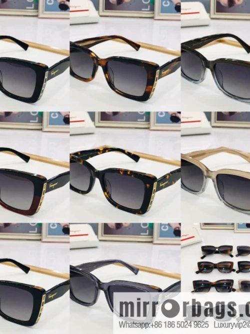 Ferragamo logo temple unisex sunglasses