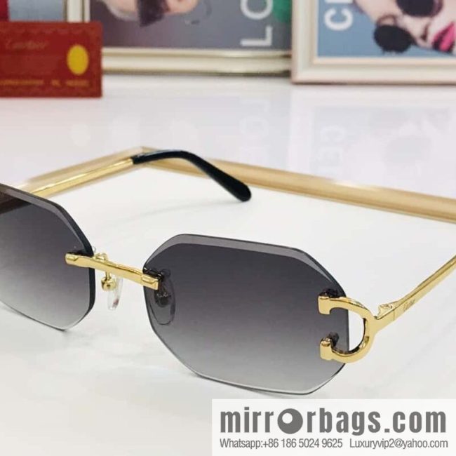Cartier rimless unisex sunglasses - Image 2