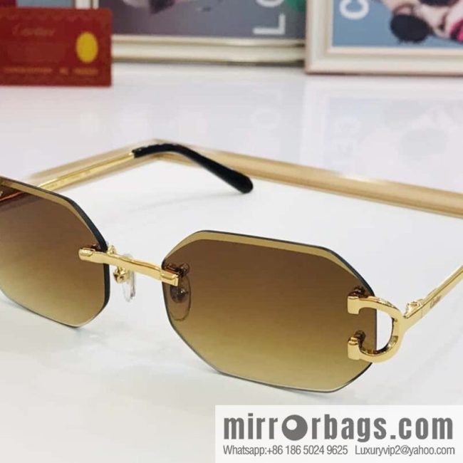 Cartier rimless unisex sunglasses - Image 3