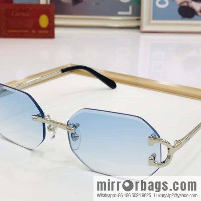 Cartier rimless unisex sunglasses - Image 5