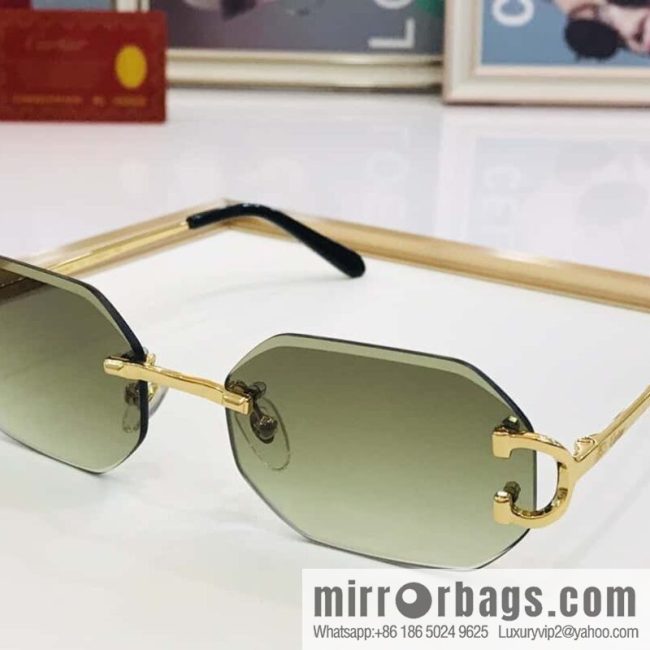 Cartier rimless unisex sunglasses - Image 6