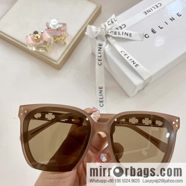 CELINE Celine Arc de Triomphe temple letter logo women\'s sunglasses - Image 3