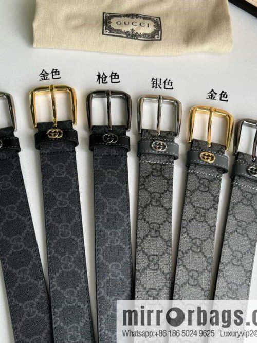 Gucci Gucci GG Supreme canvas GG monogram pattern men\'s classic belt 3.5cm.