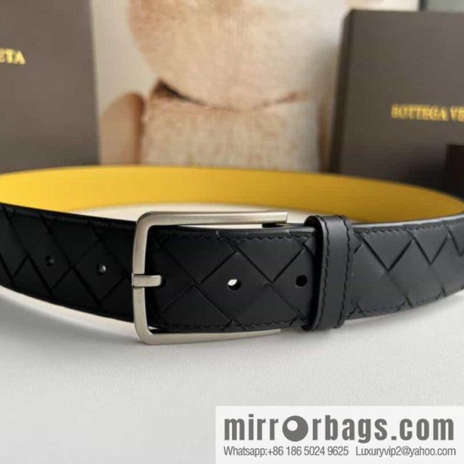 BV Baodian Home, Handmade First Layer Cowhide Woven Men\'s 3.5cm Belt - Image 8