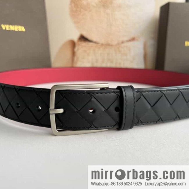BV Baodian Home, Handmade First Layer Cowhide Woven Men\'s 3.5cm Belt - Image 2