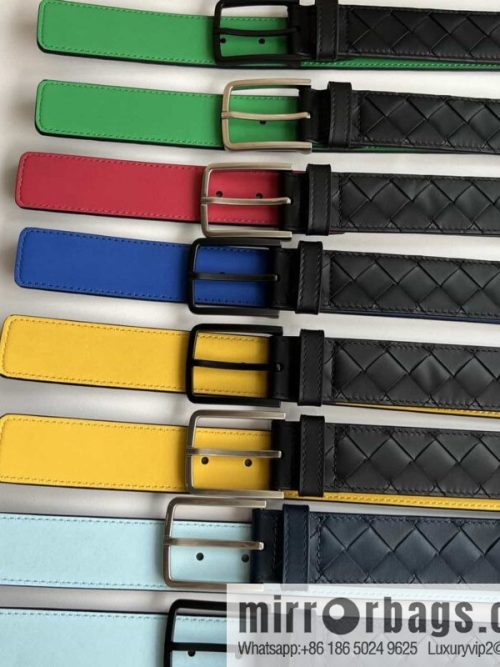 BV Baodian Home, Handmade First Layer Cowhide Woven Men\'s 3.5cm Belt