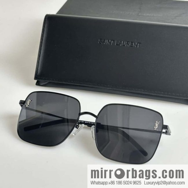 SAINT LAURENT Metal square fashion sunglasses - Image 4