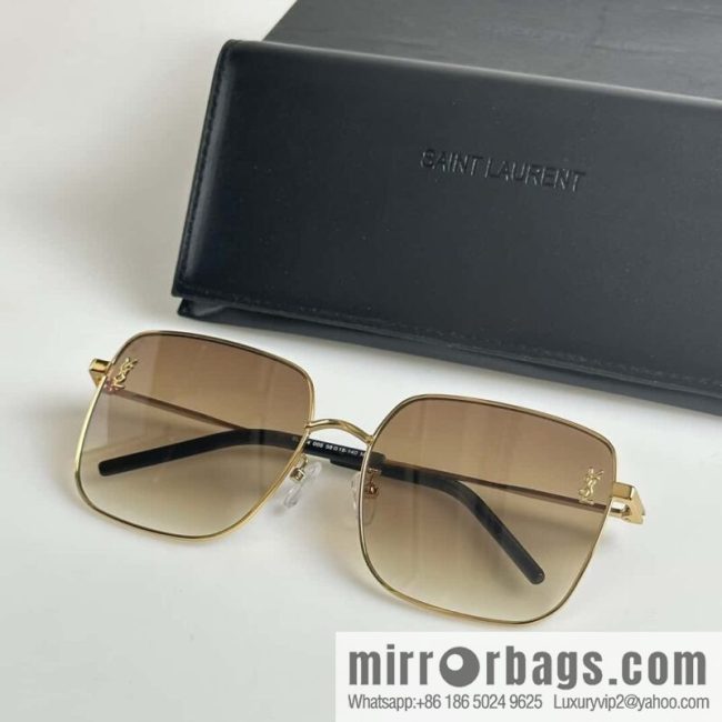 SAINT LAURENT Metal square fashion sunglasses - Image 6