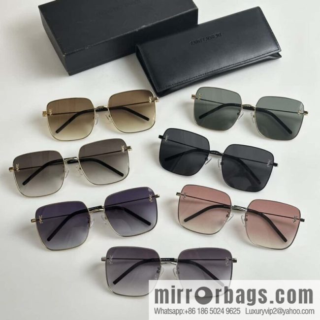 SAINT LAURENT Metal square fashion sunglasses