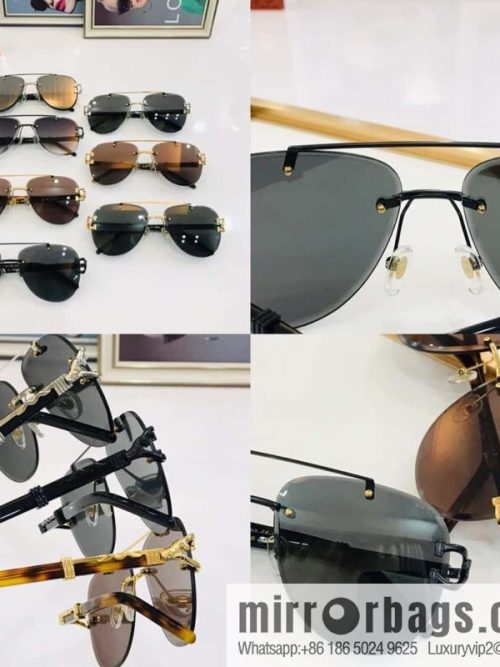 Cartier Rimless Oval Men\'s Sunglasses