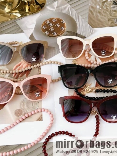 CHANEL Chanel pearl chain women\'s sunglasses