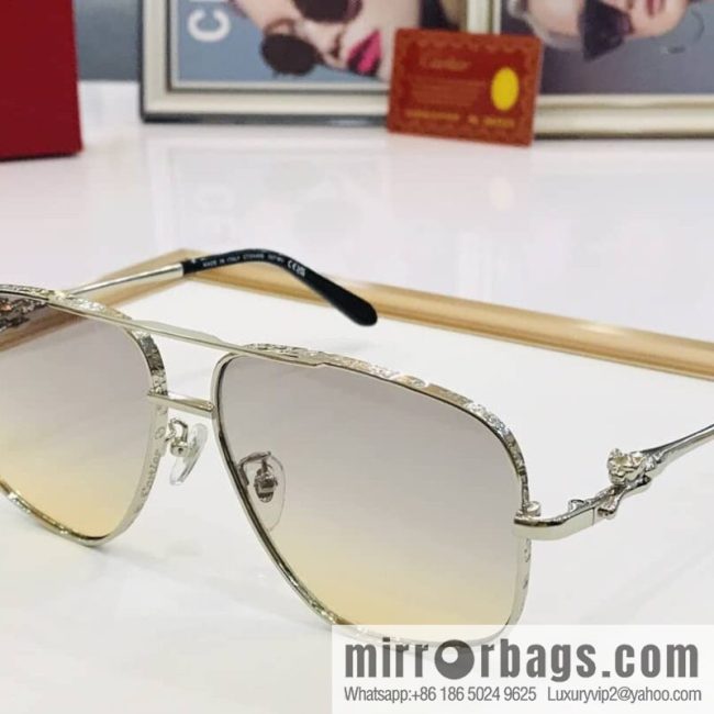 Cartier Metal Framed Men\'s Sunglasses - Image 8