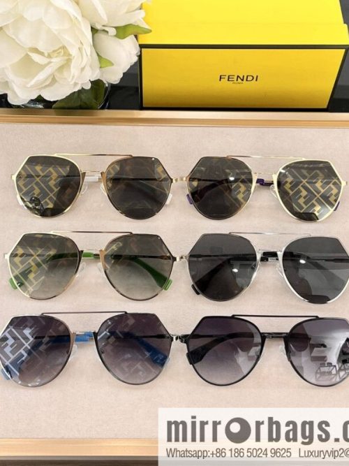 Fendi irregular metal frame unisex sunglasses