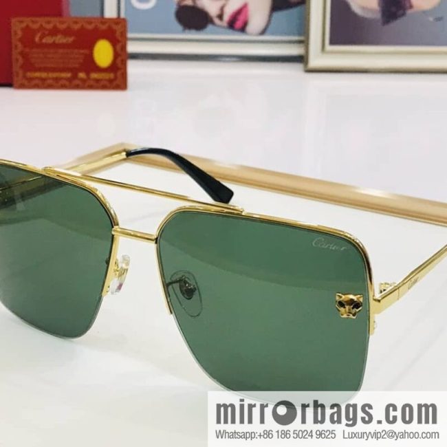 Cartier Cartier official website classic men\'s half-frame sunglasses - Image 6