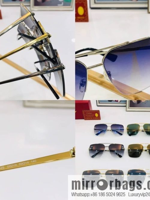 Cartier Cartier official website classic men\'s half-frame sunglasses