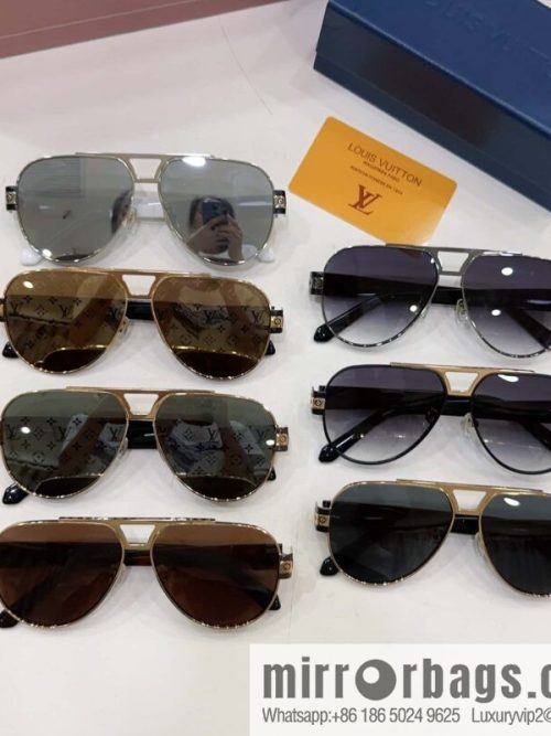 LV Louis Vuitton Round Frame Unisex Sunglasses