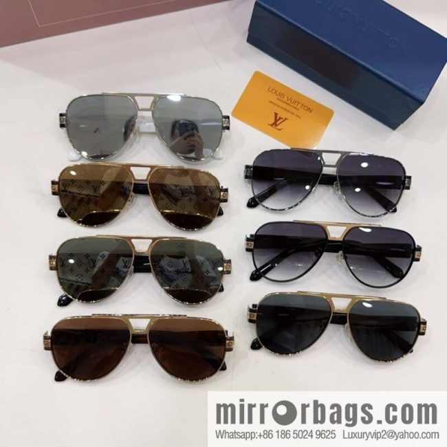 LV Louis Vuitton Round Frame Unisex Sunglasses