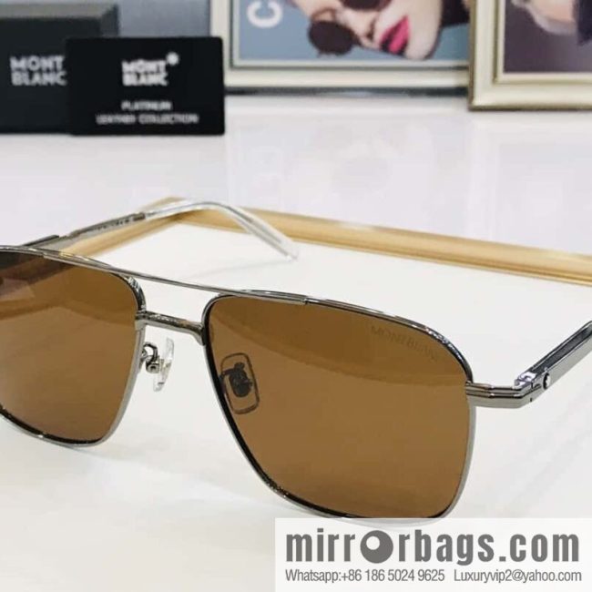 Montblanc Metal Frame Unisex Sunglasses - Image 4
