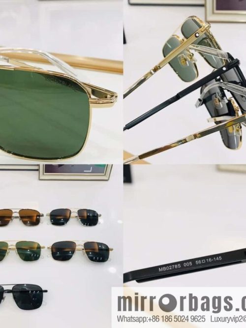 Montblanc Metal Frame Unisex Sunglasses