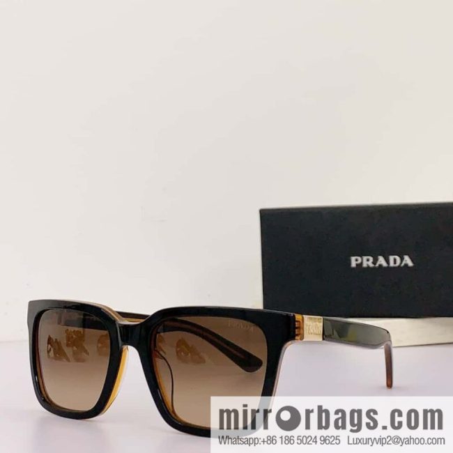 Prada Classic Plate Large Square Unisex Sunglasses - Image 2