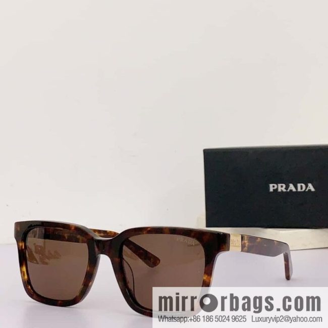 Prada Classic Plate Large Square Unisex Sunglasses - Image 4