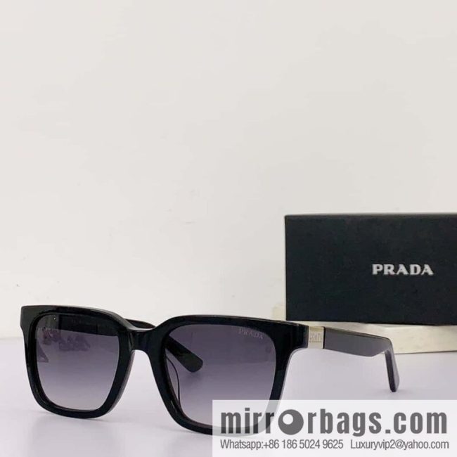 Prada Classic Plate Large Square Unisex Sunglasses - Image 5