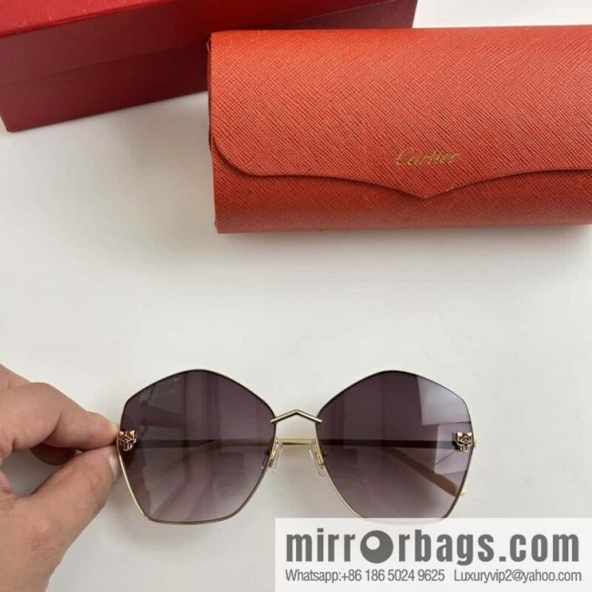 Cartier Cartier Leopard Head Pilot Sunglasses Sunglasses - Image 3