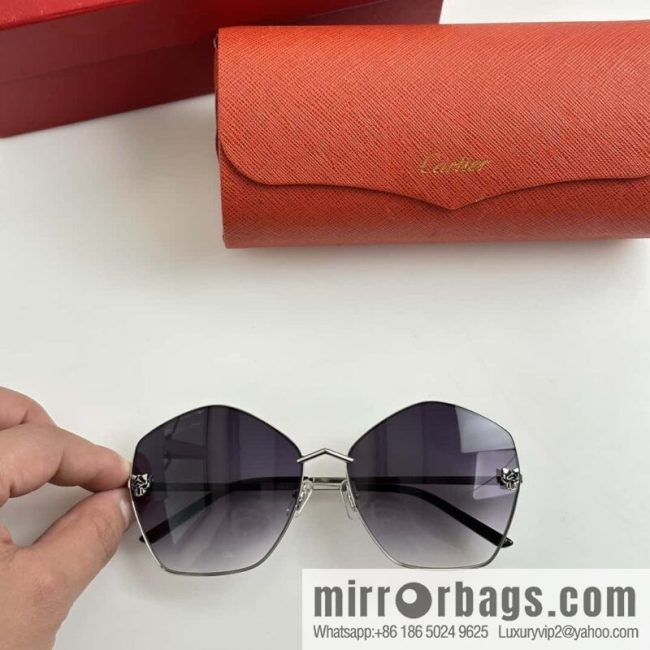 Cartier Cartier Leopard Head Pilot Sunglasses Sunglasses - Image 4