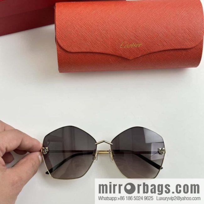 Cartier Cartier Leopard Head Pilot Sunglasses Sunglasses - Image 6