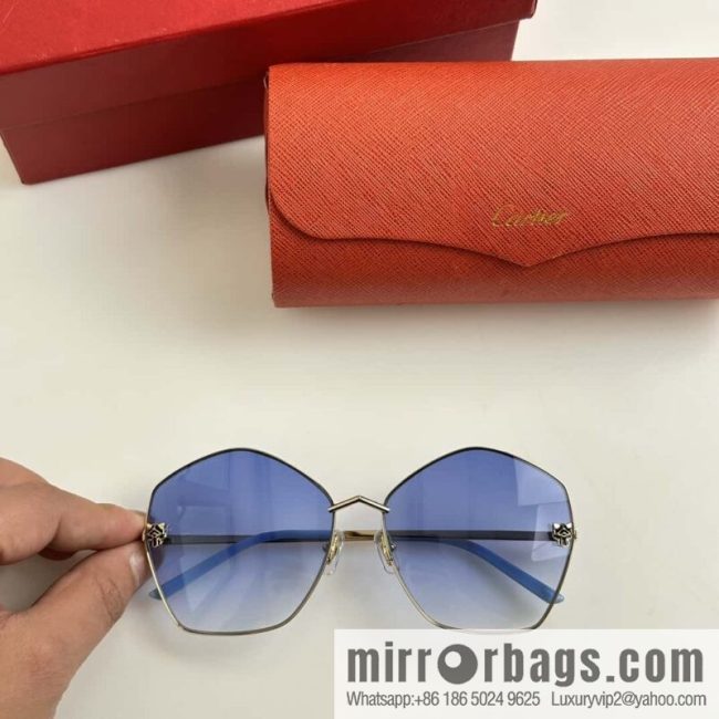 Cartier Cartier Leopard Head Pilot Sunglasses Sunglasses - Image 7