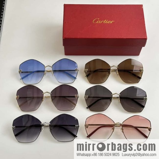 Cartier Cartier Leopard Head Pilot Sunglasses Sunglasses