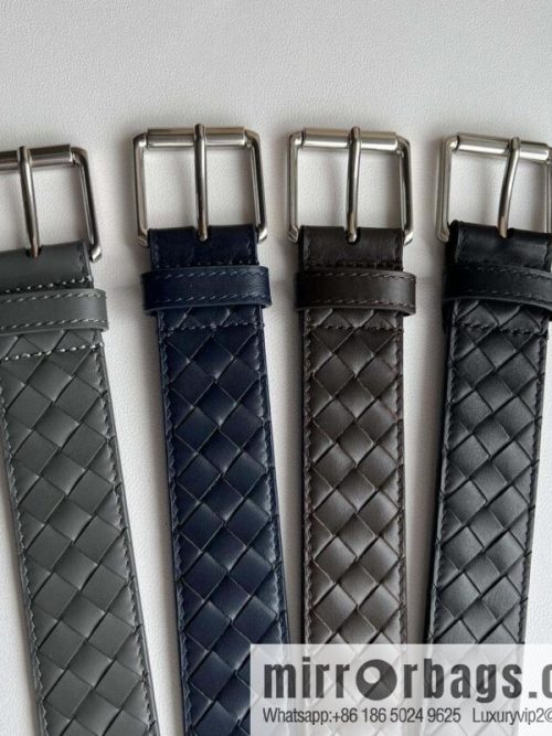 BV Safeguard Home, Exquisite Silver Five Metal Buckle Men\'s 3.5cm Belt