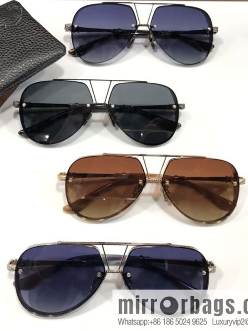 CHROME HEART CROME HEART Metal Frame Unisex Sunglasses
