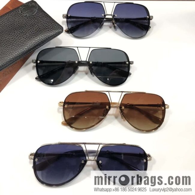 CHROME HEART CROME HEART Metal Frame Unisex Sunglasses