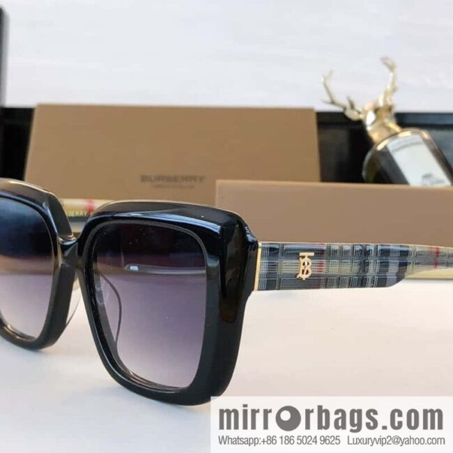 Burberry Burberry temple three-dimensional plaid women\'s sunglasses