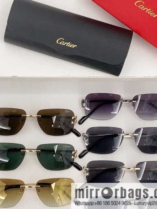 Cartier Metal Frameless Unisex Sunglasses