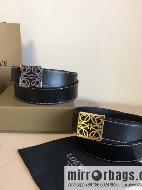 Spain LOEWE 3.8cm double-sided first layer two-sided external belt