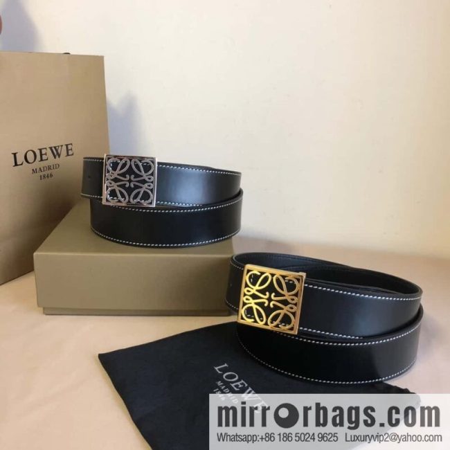 Spain LOEWE 3.8cm double-sided first layer two-sided external belt