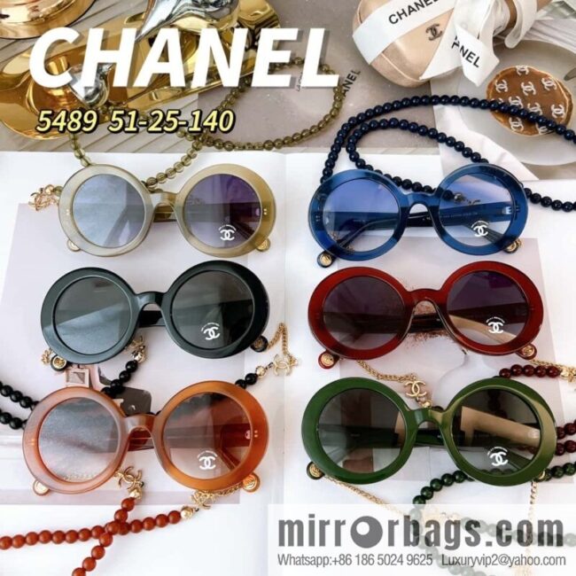Chanel round frame women\'s sunglasses