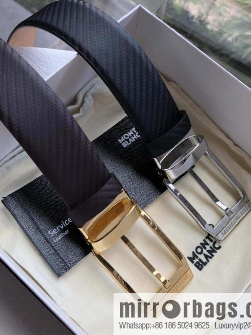 Montblanc Montblanc, Width: 3.5cm Delicate Pin Metal Buckle Belt