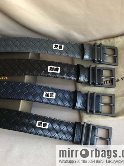 Bottega Veneta, hand-woven, polished eyelets and pin buckles, belt 3.5cm