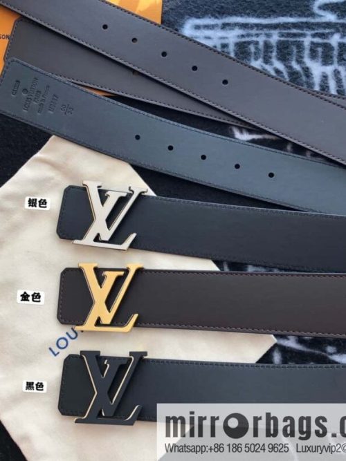 LV imported cowhide double-sided belt 40mm