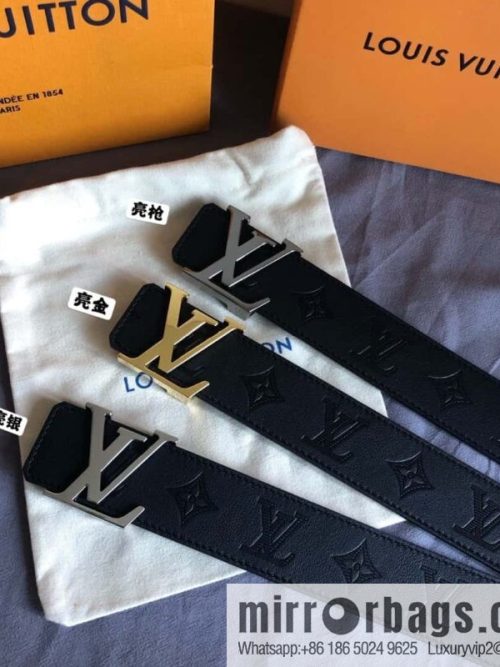 LV made in Spain embossed new presbyopia letter glossy buckle belt M0032